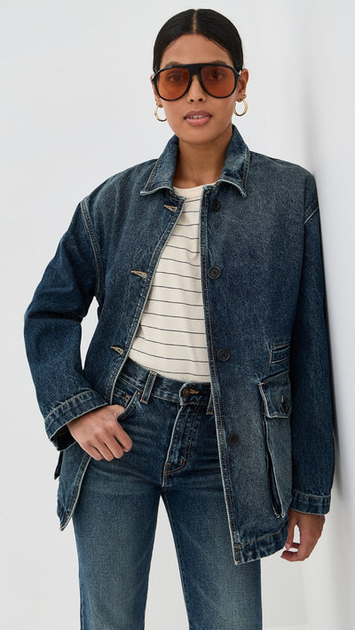 TEMPERANCE DENIM PARKA IN SIMON WASH
