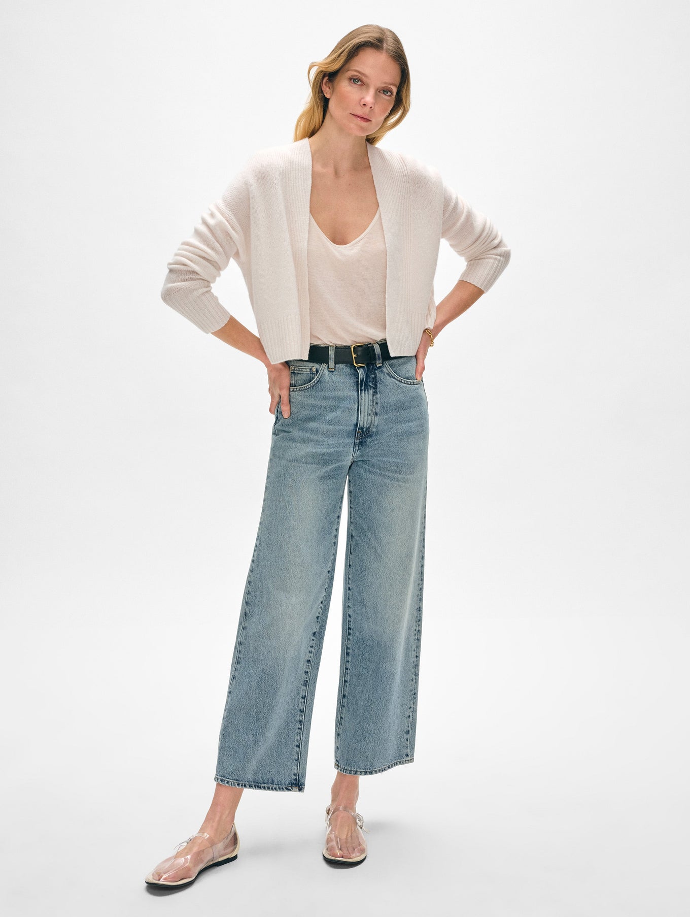 Cashmere Featherweight Open Cardigan