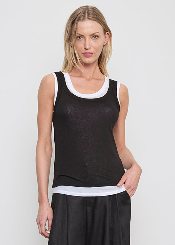 Tissue Jersey Layered Tank