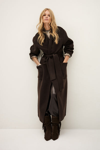 KAY COAT IN MARRON