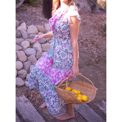 SYLVIE MIDI DRESS IN MIXED PRINTS - Romi Boutique