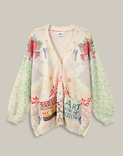 LIV LONG PRINTED CARDIGAN IN SHIPIBO