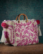 VIPUL SHAH HARYALI JUTE TOTE IN FUSCHIA at Romi Boutique