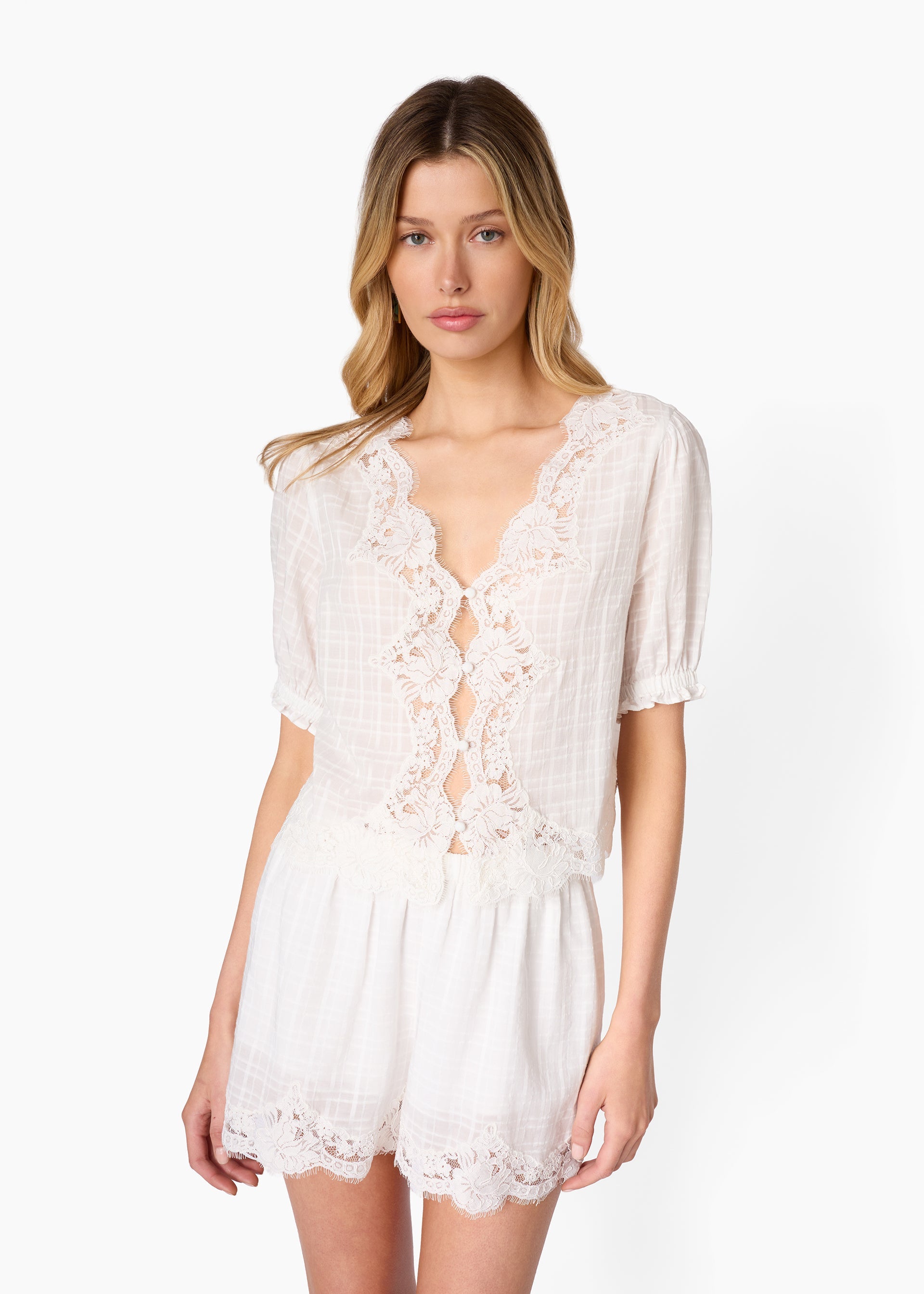 Junie Cotton Plaid Top