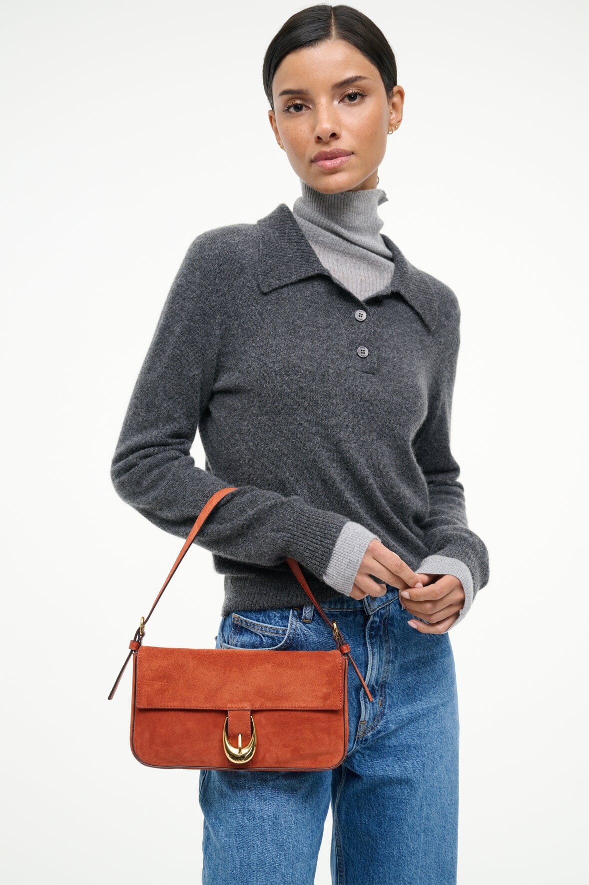 HARLOW BAG IN AUBURN SUEDE