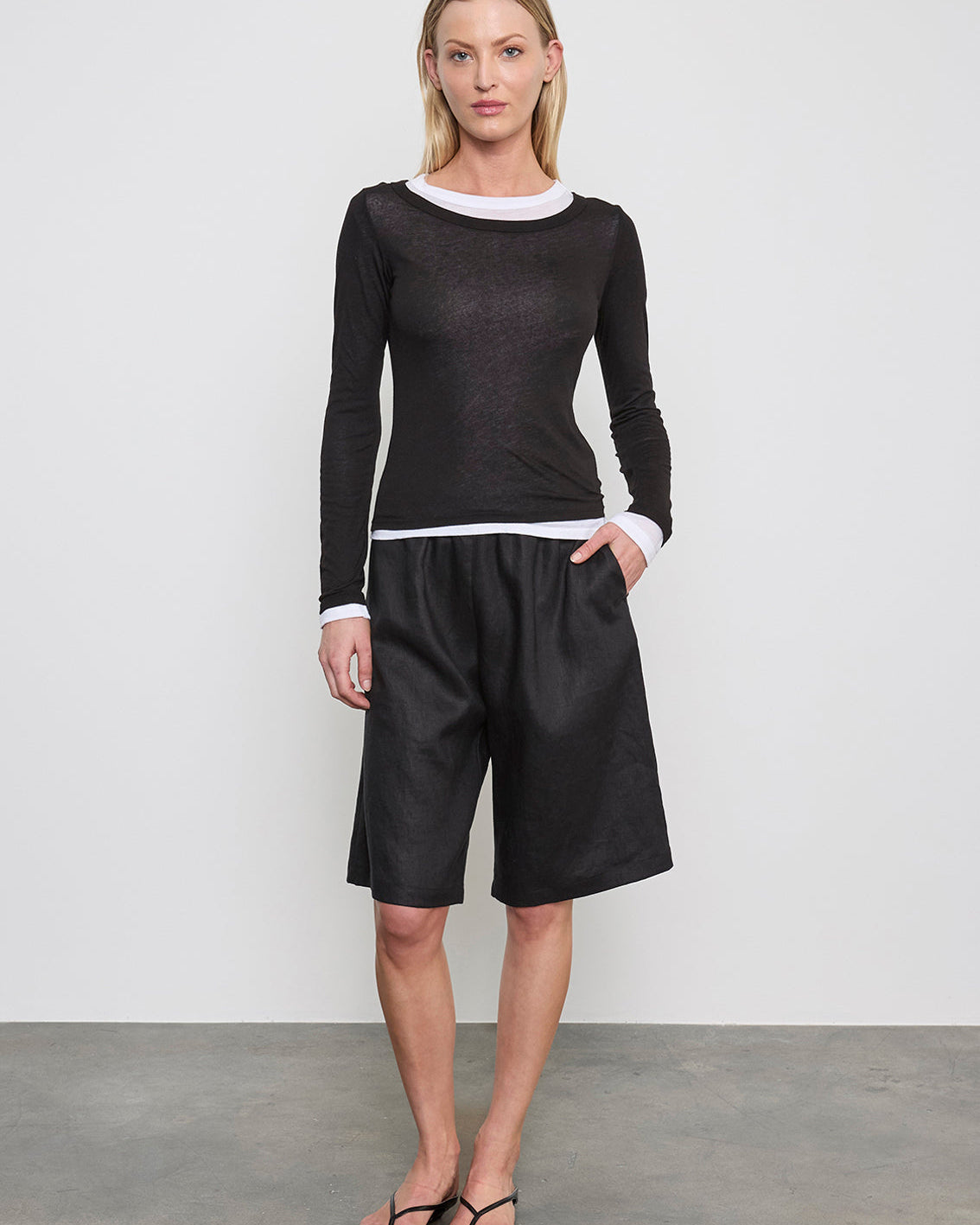 Tissue Jersey Layered Long Sleeve