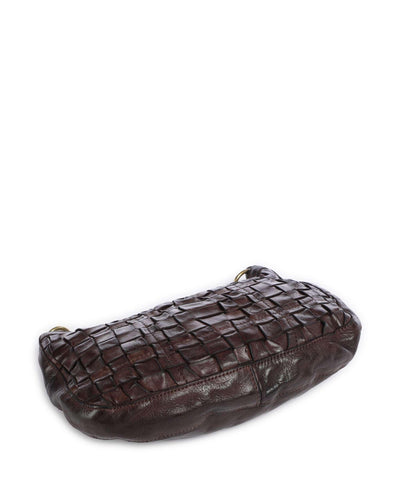 MARZIA SHOULDER BAG IN DARK BROWN - Romi Boutique