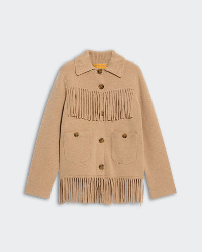 WESTERN FRINGE JACKET IN DUNE