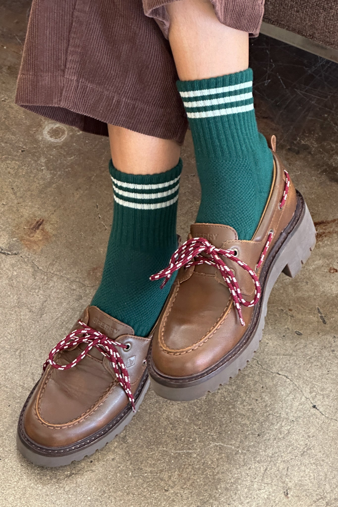 GIRLFRIEND SOCKS IN HUNTER GREEN - Romi Boutique
