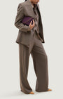 Naghedi GALA CLUTCH SATIN IN CURRANT at Romi Boutique