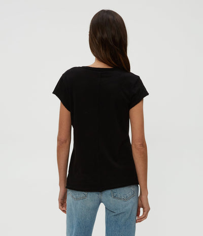 TRUDY SUPIMA TEE IN BLACK