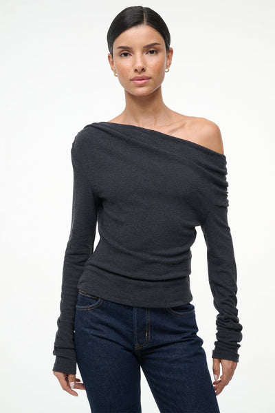 PHILOMENA TOP IN CHARCOAL