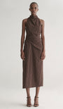 A.L.C Jean Striped Midi Skirt at Romi Boutique