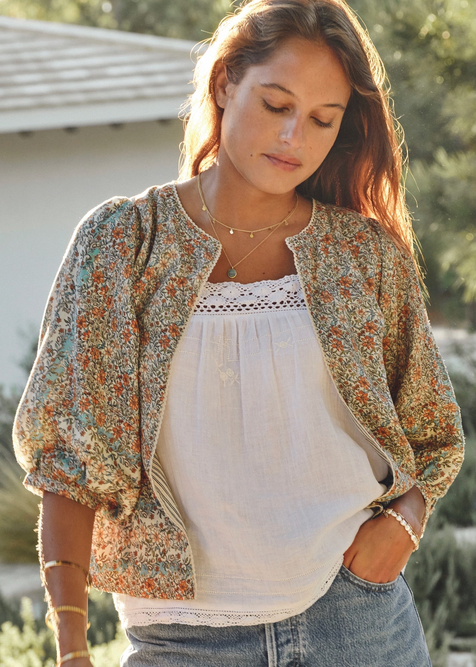 Mabe Jaci Print Jacket at Romi Boutique