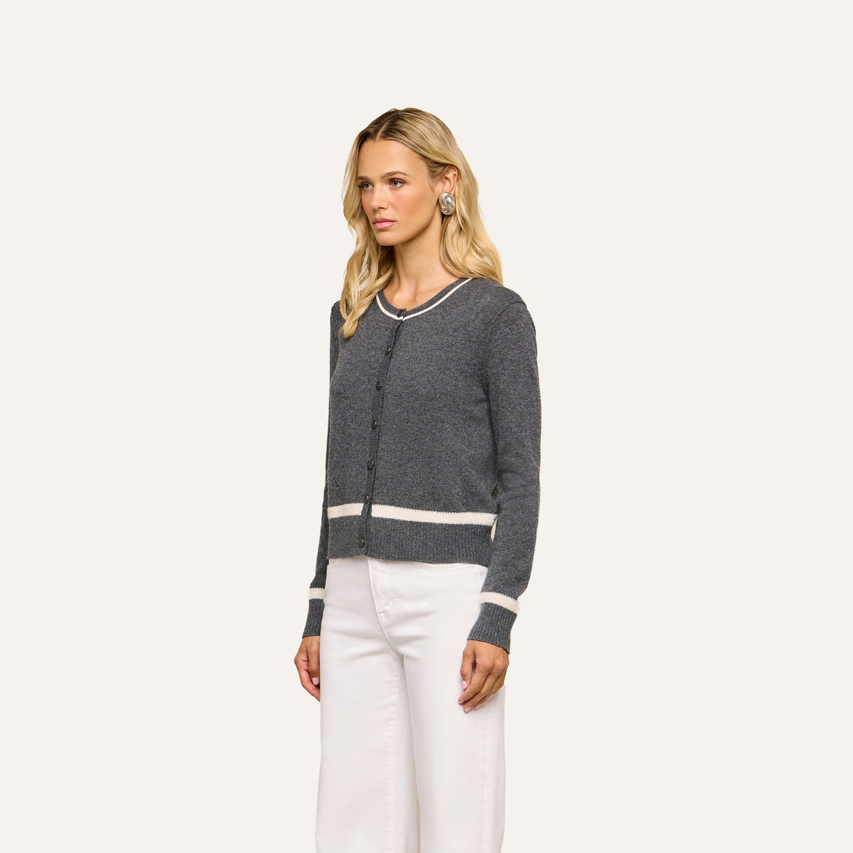 L'Agence Malone Cashmere Cardigan at Romi Boutique