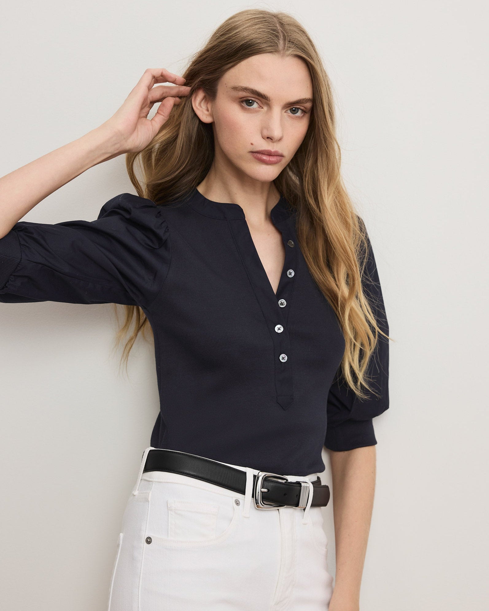 Coralee Puff-Sleeve Top