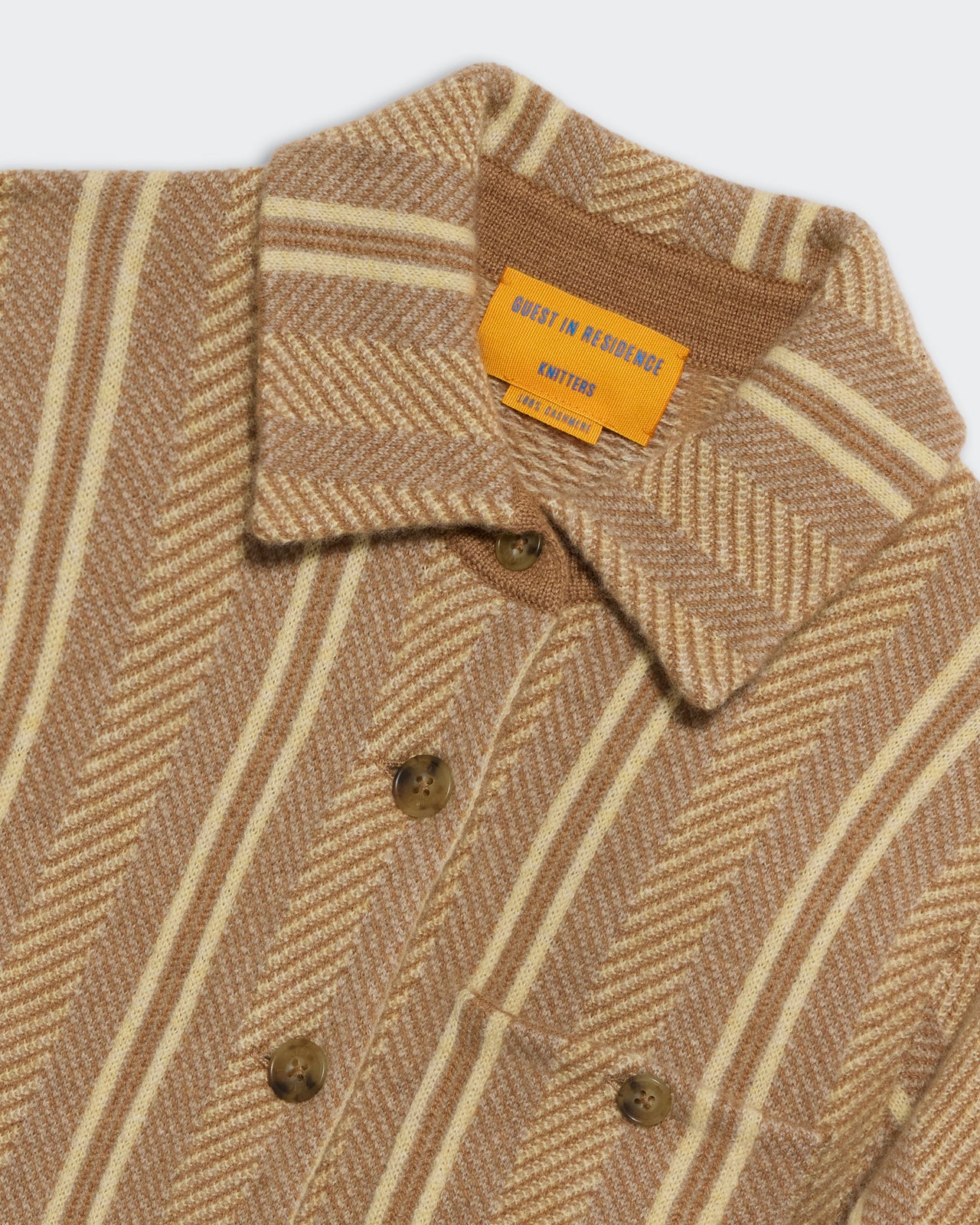 DYLAN STRIPE SHIRT IN ALMOND COMBO