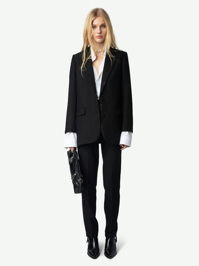 VIVA WOMEN'S RHINESTONE BLAZER IN BLACK
