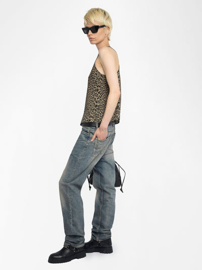 TARYSA TANK TOP IN LEAVES