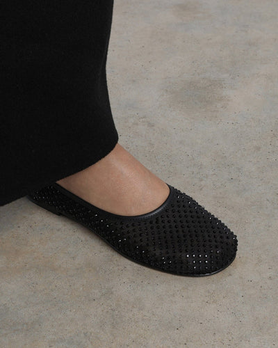 BALLA CRYSTALS FLAT IN BLACK