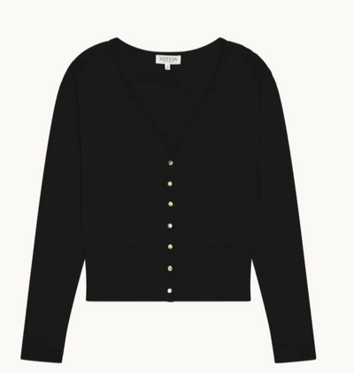 COLETTE CARDIGAN TOP IN JET BLACK