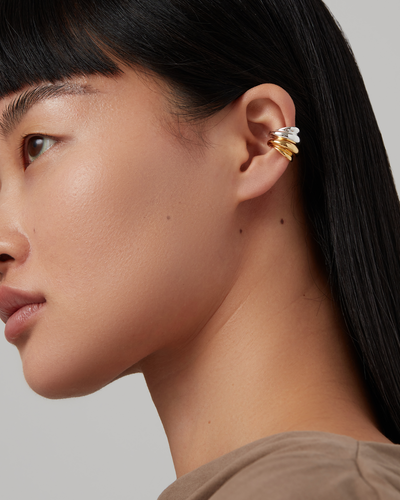 LEONA EAR CUFF SET IN TWO-TONE