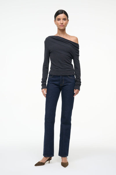 PHILOMENA TOP IN CHARCOAL