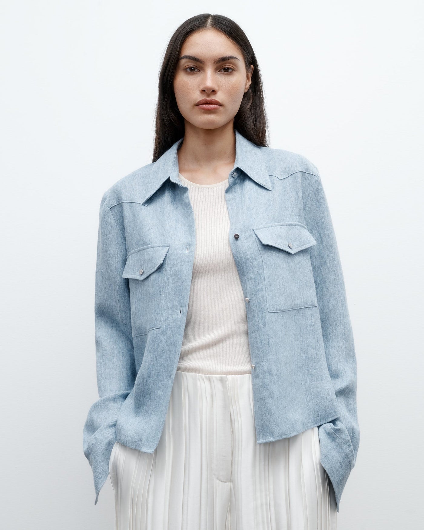 NEW CARTER SHIRT IN LIGHT INDIGO