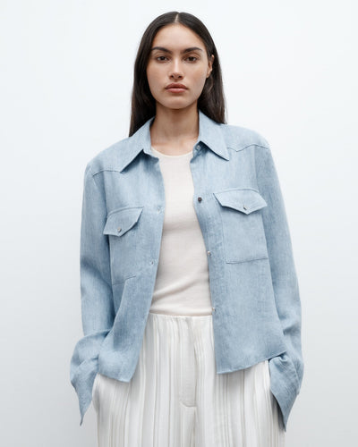 NEW CARTER SHIRT IN LIGHT INDIGO