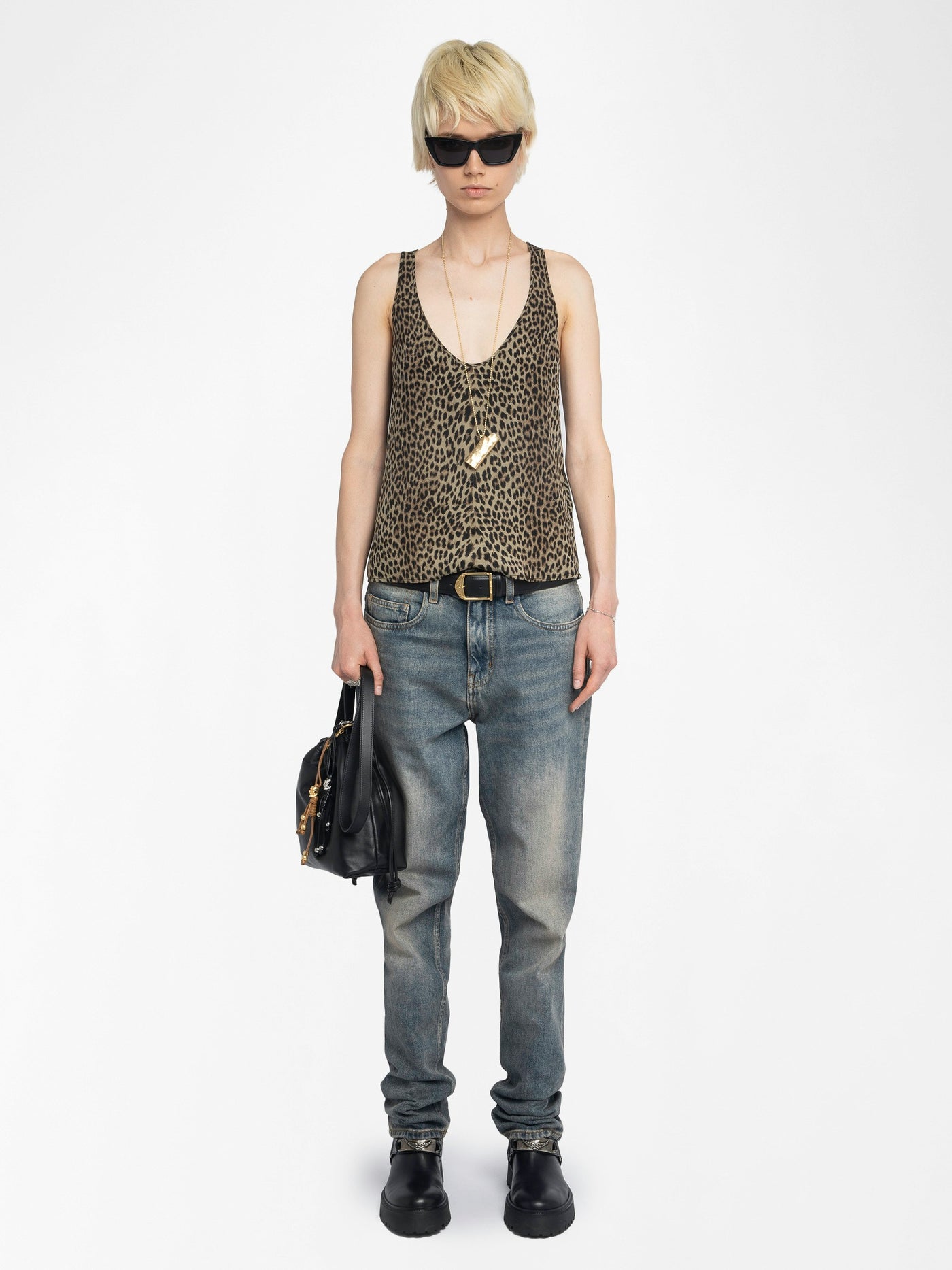 TARYSA TANK TOP IN LEAVES