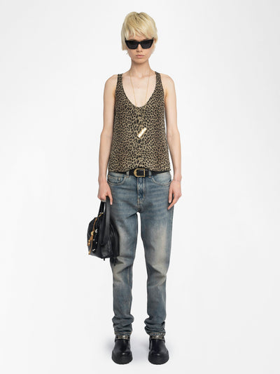 TARYSA TANK TOP IN LEAVES