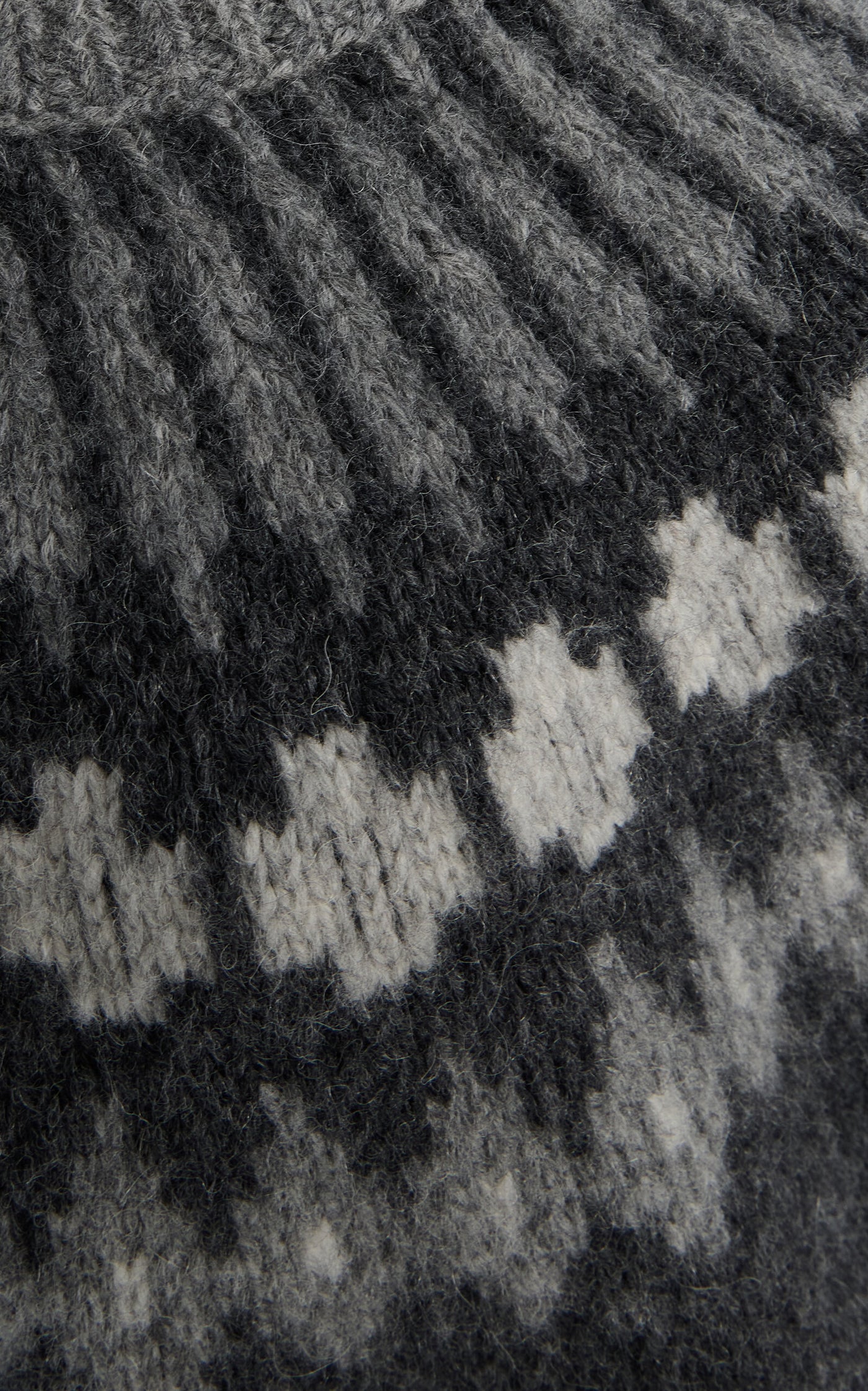 ALENA SWEATER IN DARK GREY MELANGE FAIR ISLE