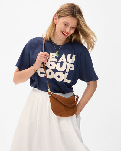 PETIT MOYEN MESSENGER SMOOTH NUBUCK IN HAZELNUT