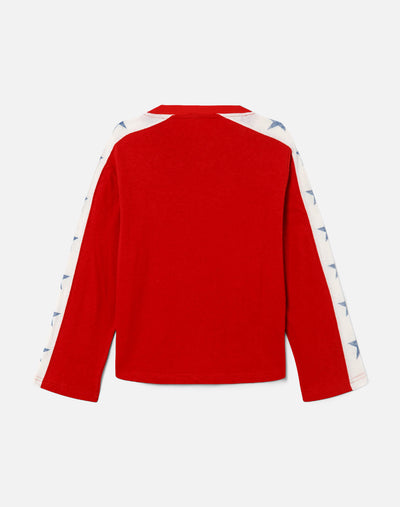 STAR CONTRAST LS JERSEY IN CRIMSON
