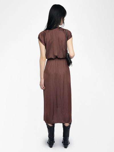 RANDALL DRESS IN BURGUNDY