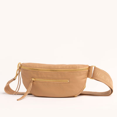 CHARLES CROSSBODY MED IN TOAST TAN/BRUSHED GOLD - Romi Boutique