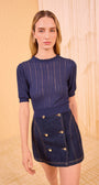 Ulla Johnson GEMMA SHORT SLEEVE KNIT TOP at Romi Boutique