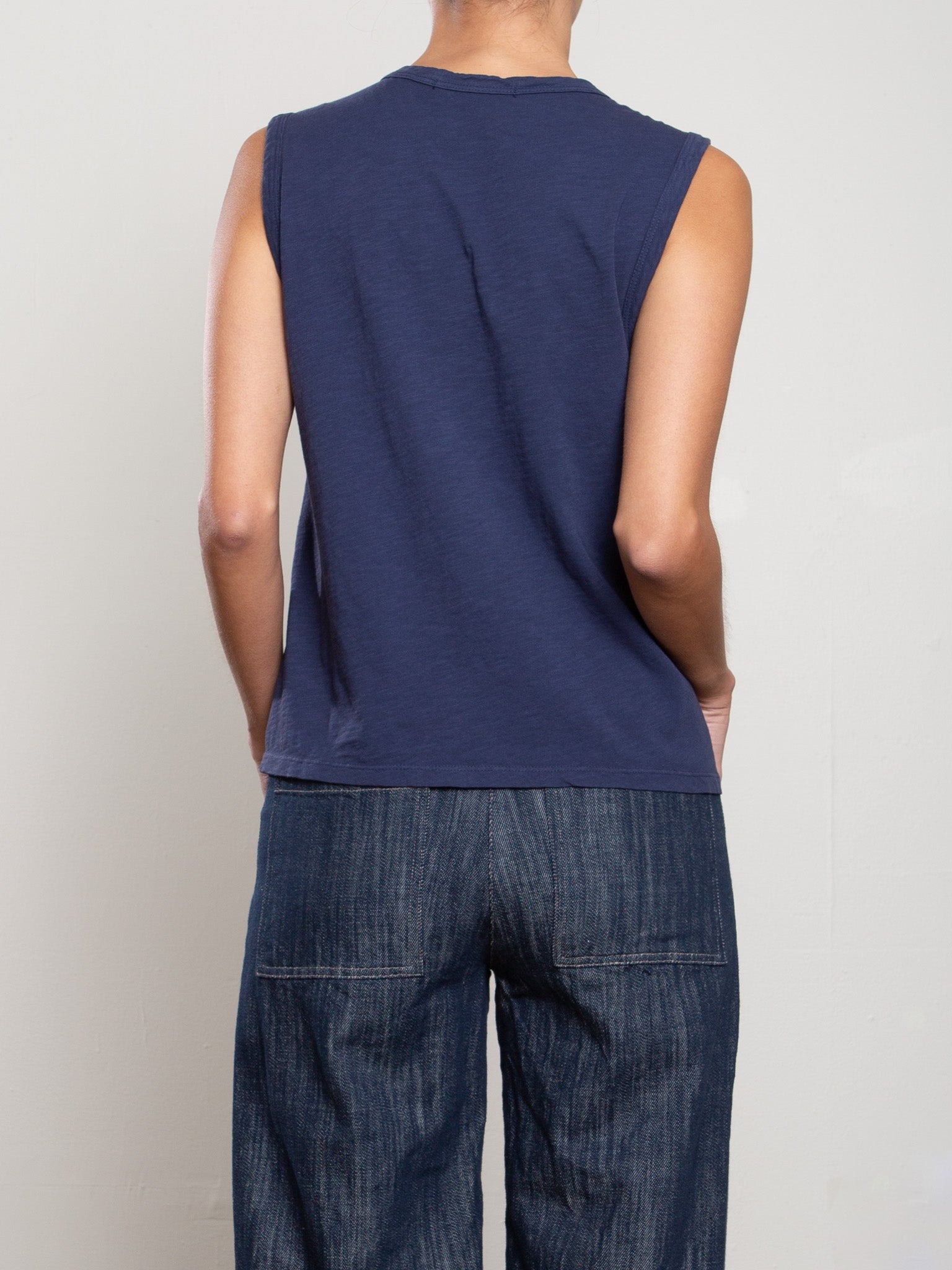 Pharaoh Muscle Shell in Supima Slub at Romi Boutique