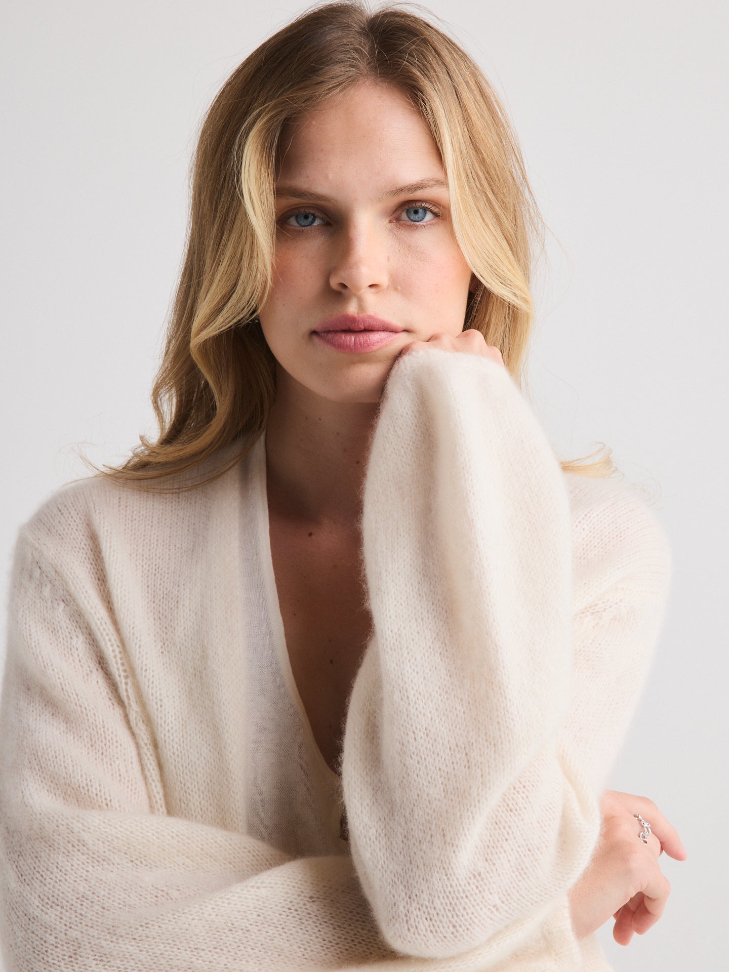 Juniper Balloon-Sleeve Open Cardigan