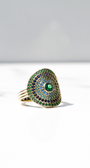 Native Gem Utopia Ring in Aqua Moss at Romi Boutique