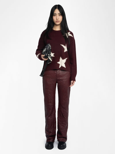 MARKUZ CASHMERE SWEATER IN BURGUNDY