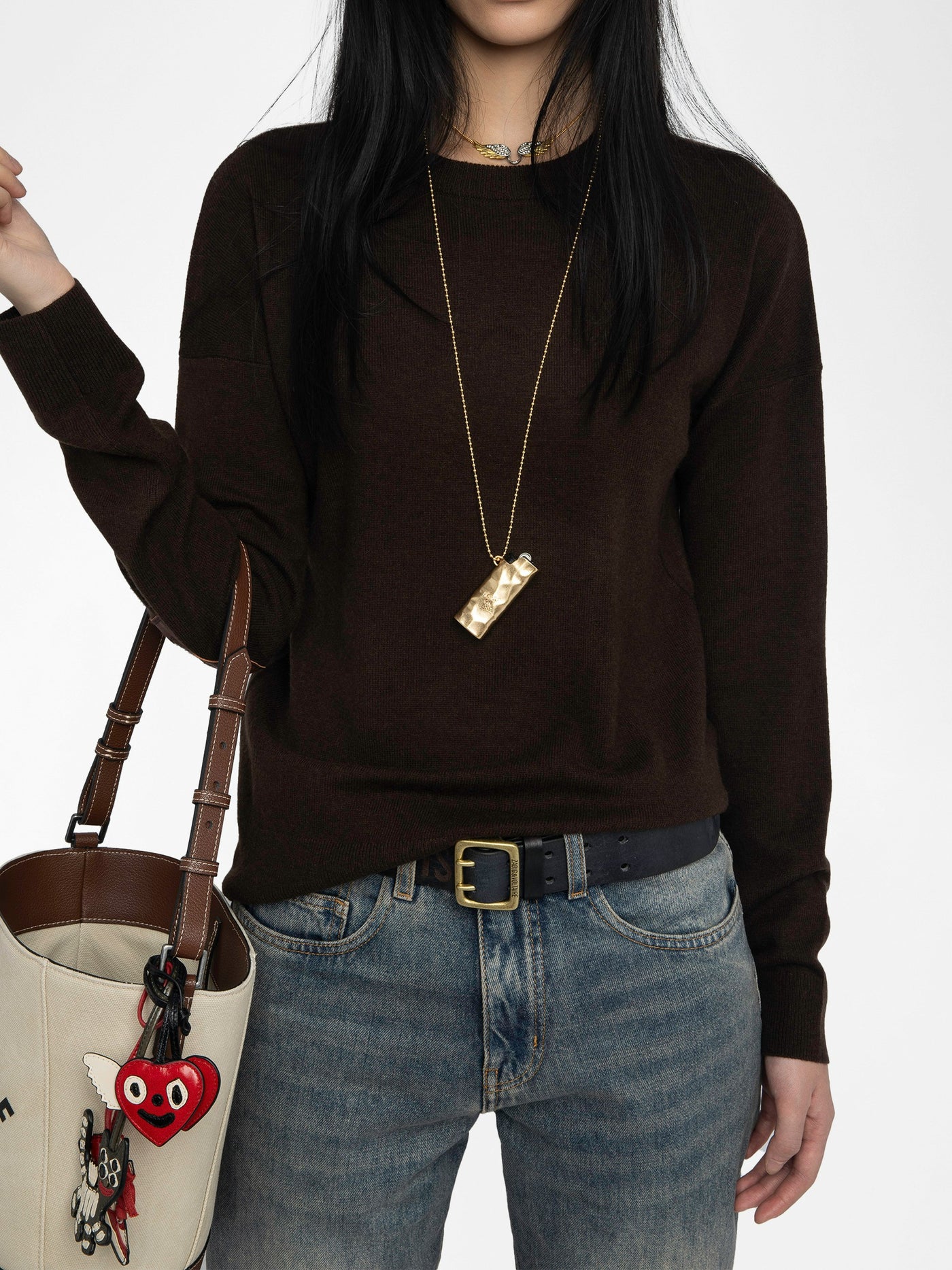 CICI SWEATER IN DARK CHOCOLATE