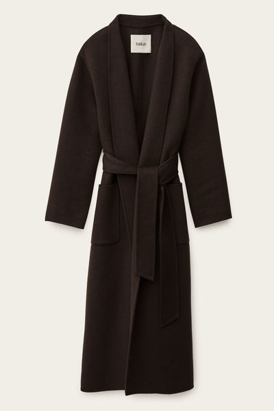 KAY COAT IN MARRON