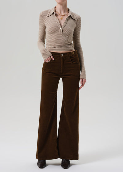 SHAEA POLO IN CHILTERN OATMEAL STRIPE