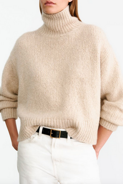 TABITHA SWEATER IN BEIGE MELANGE