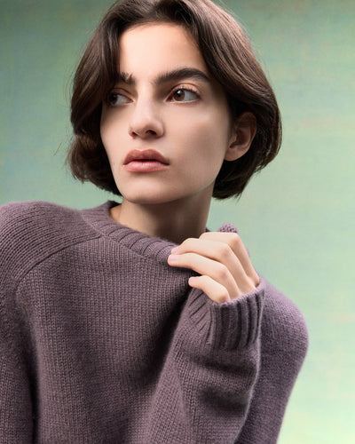 NEW JILL CREWNECK IN SMOKED LAVENDER