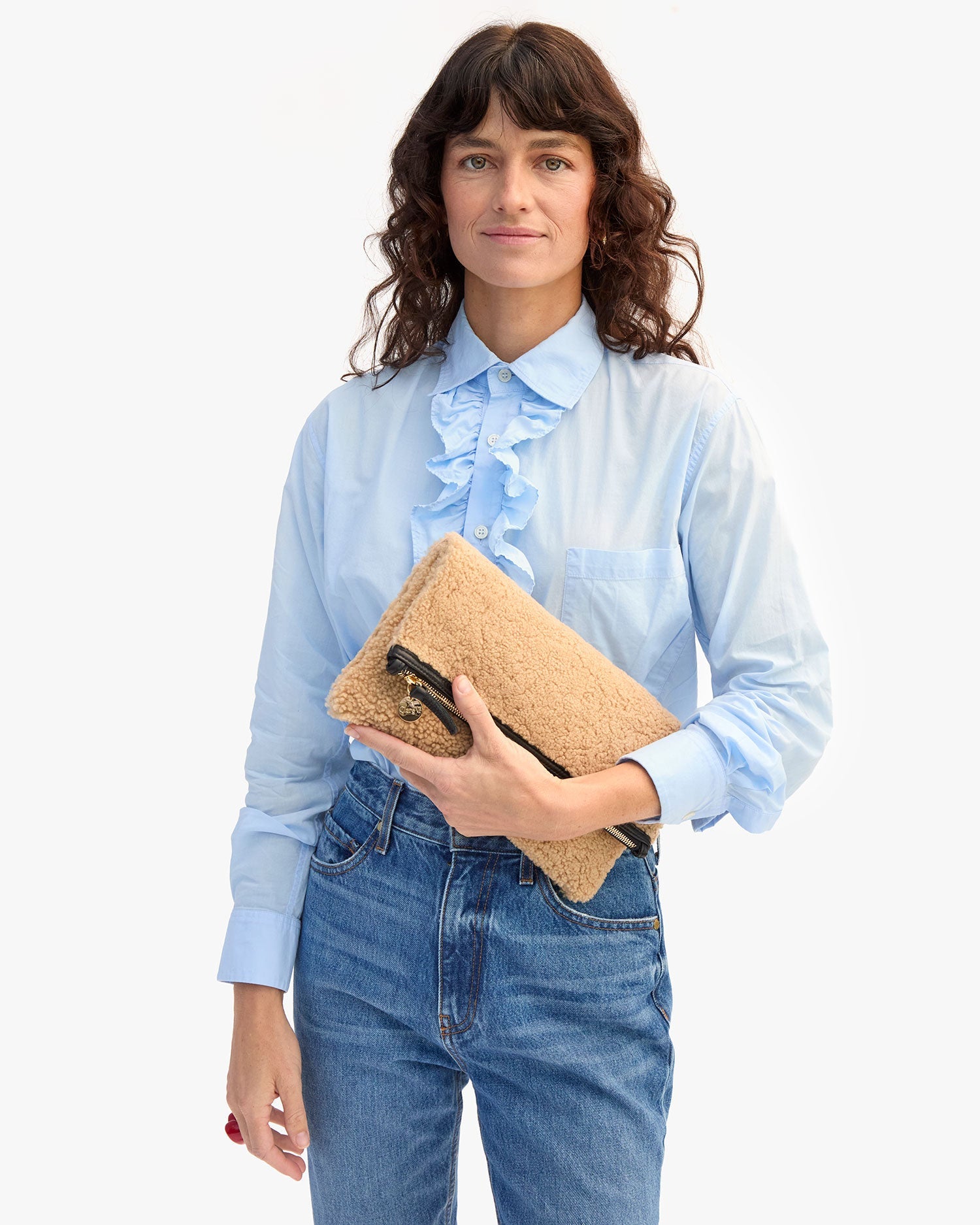 Clare V FOLDOVER CLUTCH W/ TABS at Romi Boutique