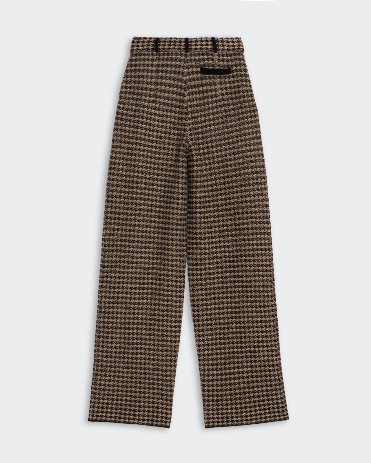 HOUNDSTOOTH TAILORED TROUSER IN BLACK/DUNE