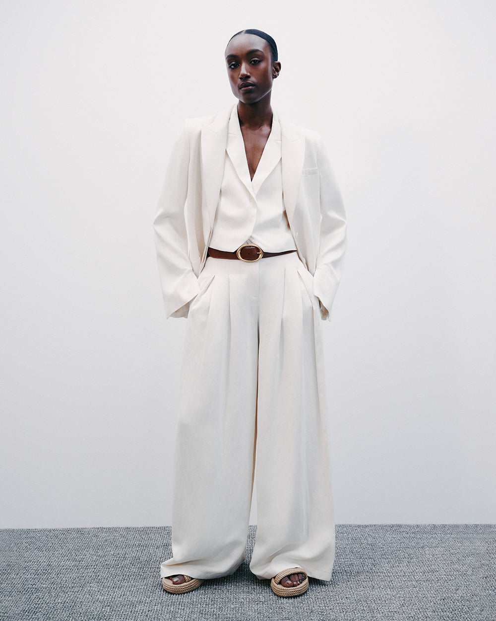 WIDE BELT IN COGNAC - Romi Boutique