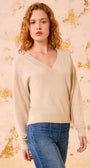 Ulla Johnson RYLA CASHMERE V-NECK PULLOVER at Romi Boutique